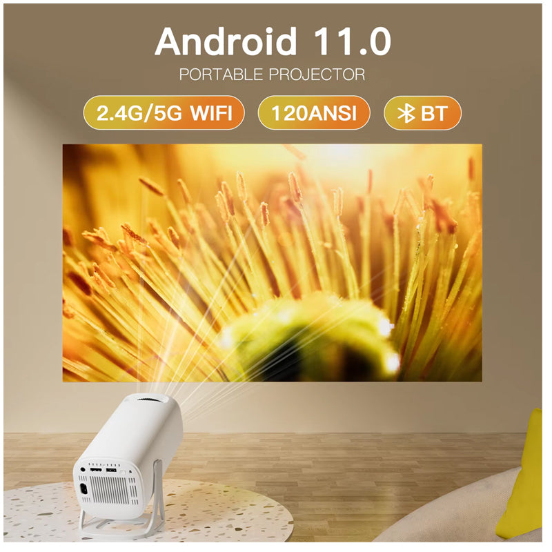 S40 Smart Android 11 Mini Projector WIFI6 Support 4K 1080P BT5.0 Projector 1280*720P Home Cinema Portable Projector