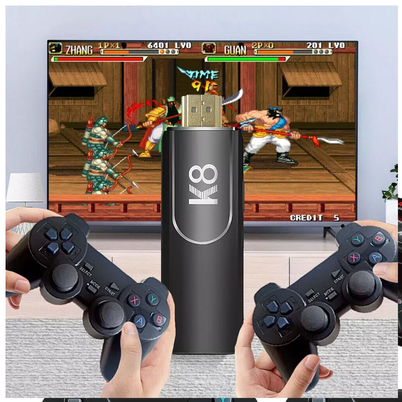 K8 gaming Console,Video Game Stick Built in 64gb 40,000 plus Games, 40 plus Classic Emulators, 4K High Definition HDMI Output for TV with Dual 2.4G Wireless Controllers