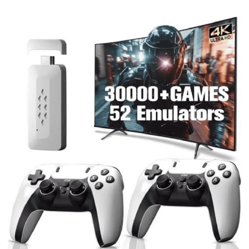 M22 Game Stick,64 GB 30,000 Plus games and 52 Plus Emulator games, Video Game Console Retro Classic Games 2.4G Double Wireless Controller for PSP/PS1/Neogo/GBA/SNES