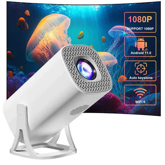 S40 Smart Android 11 Mini Projector WIFI6 Support 4K 1080P BT5.0 Projector 1280*720P Home Cinema Portable Projector