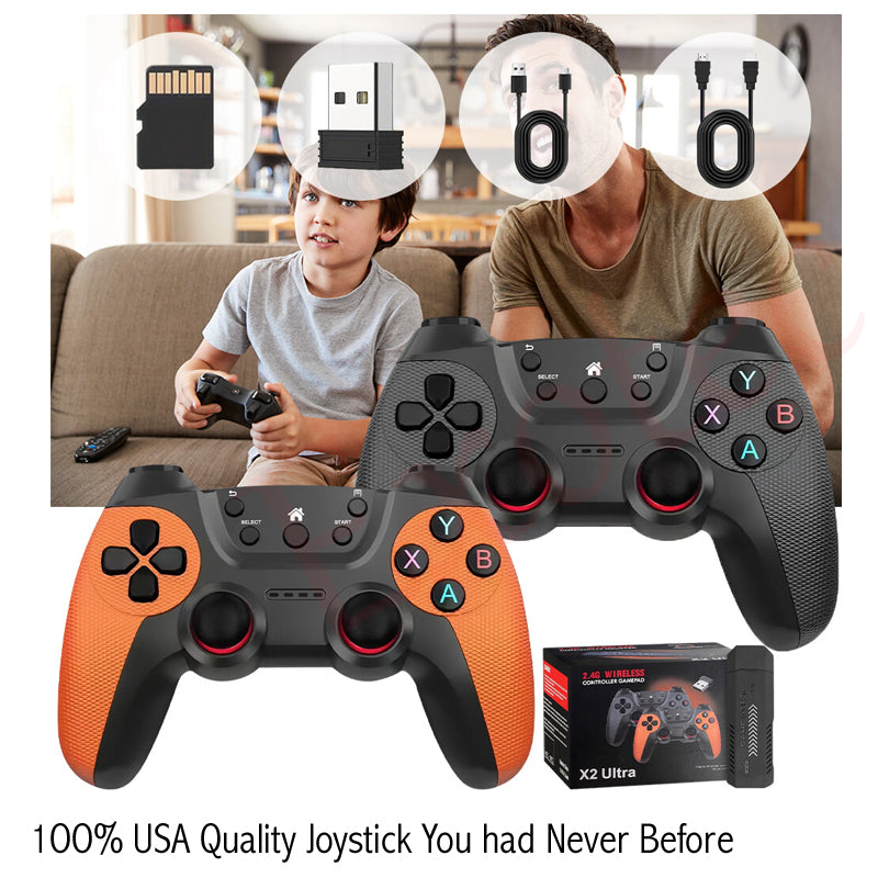 X2 PRO 64G 41000+ Games 4K Game Stick HD 3D Retro Video Game Console Wireless