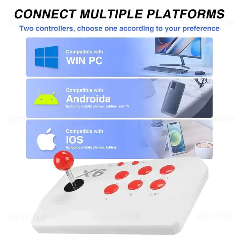 X6 Retro HD Wireless Video Arcade Game Console HDMI-compatible over 20,000 plus games, 2 Player Arcade Joysticks, Wired Arcade Joysticks for kids, Plug and play gaming arcade Joystick and fighting games best arcade joystick for 90s