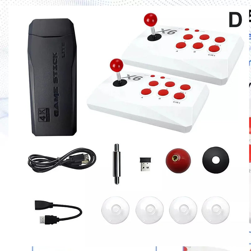 X6 Retro HD Wireless Video Arcade Game Console HDMI-compatible over 20,000 plus games, 2 Player Arcade Joysticks, Wired Arcade Joysticks for kids, Plug and play gaming arcade Joystick and fighting games best arcade joystick for 90s
