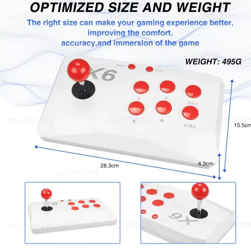 X6 Retro HD Wireless Video Arcade Game Console HDMI-compatible over 20,000 plus games, 2 Player Arcade Joysticks, Wired Arcade Joysticks for kids, Plug and play gaming arcade Joystick and fighting games best arcade joystick for 90s