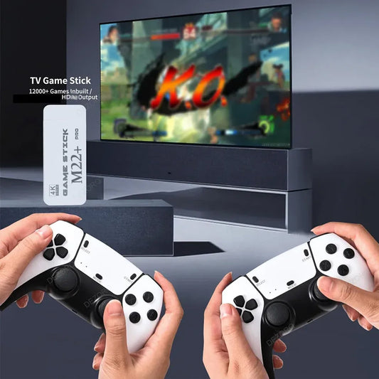M15 Game Stick 4K, 64 GB 20,000 Plus built in games and Video Game Console Retro Classic Games 2.4G Double Wireless Controller for PS1/GBA/SNES